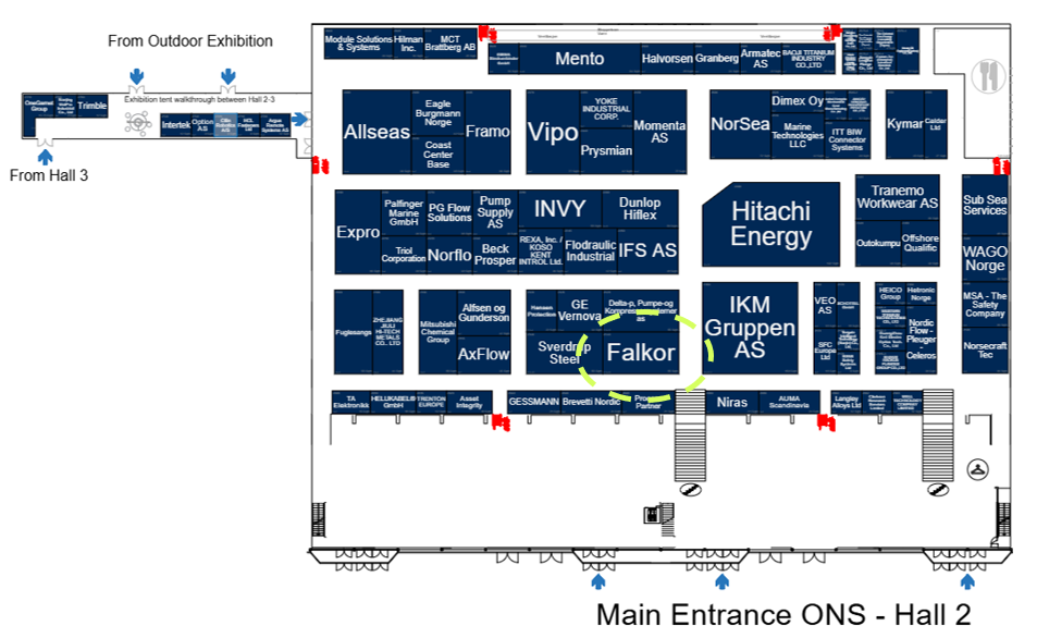 Floor plan Hall 2 - Falkor Meeting stand.png with circle