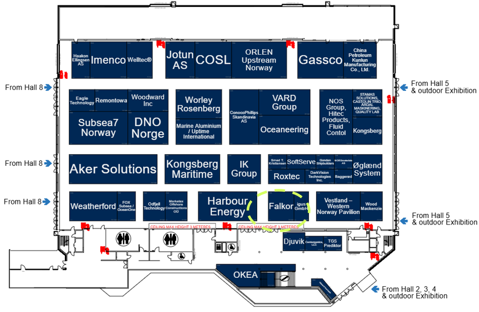 Floor plan Hall 7 - Falkor Main stand 7115.png with circle