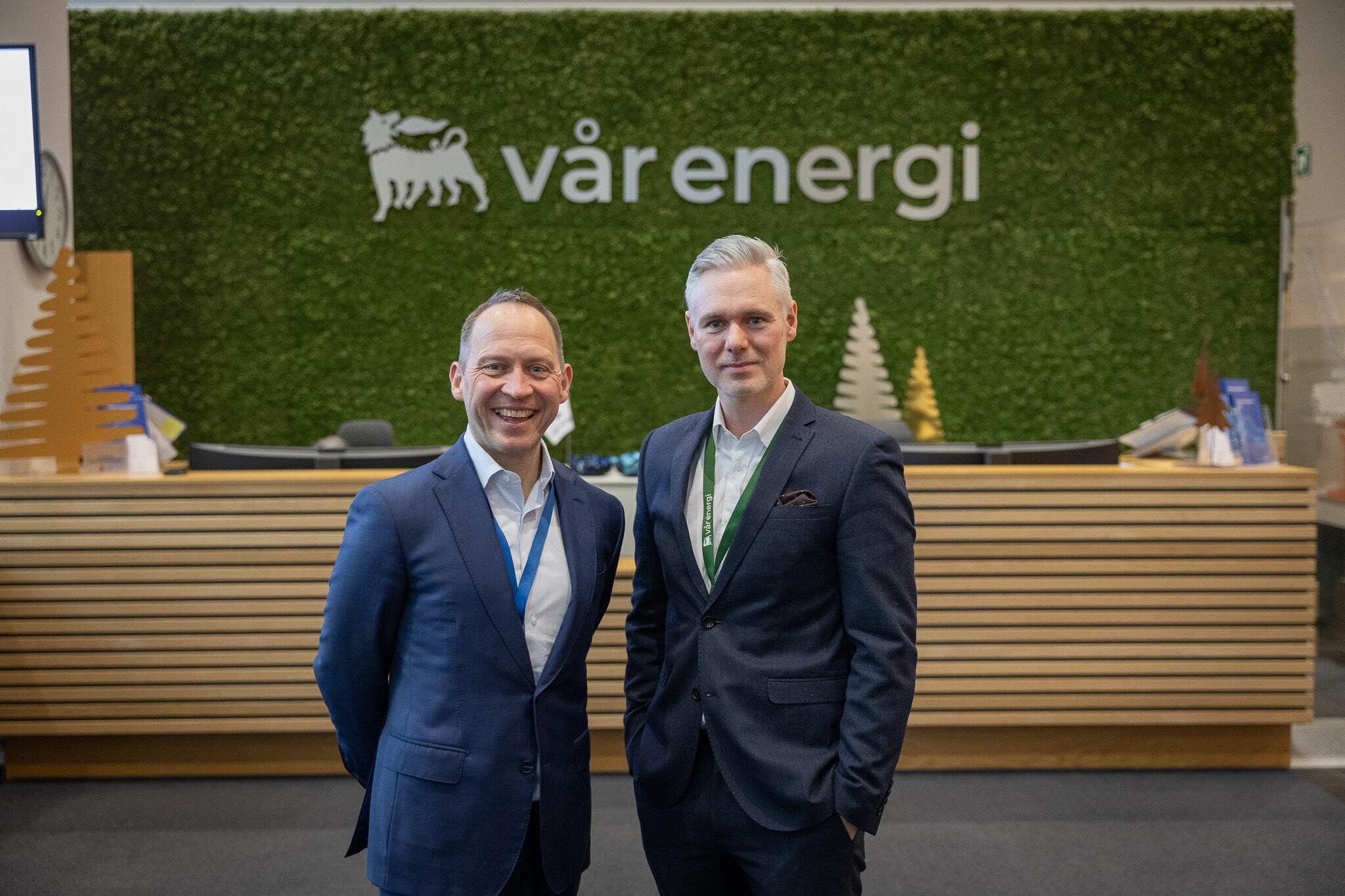 Torger Rod (COO, Vår Energi) and Shane McArdle (CEO, Kongsberg Digital)